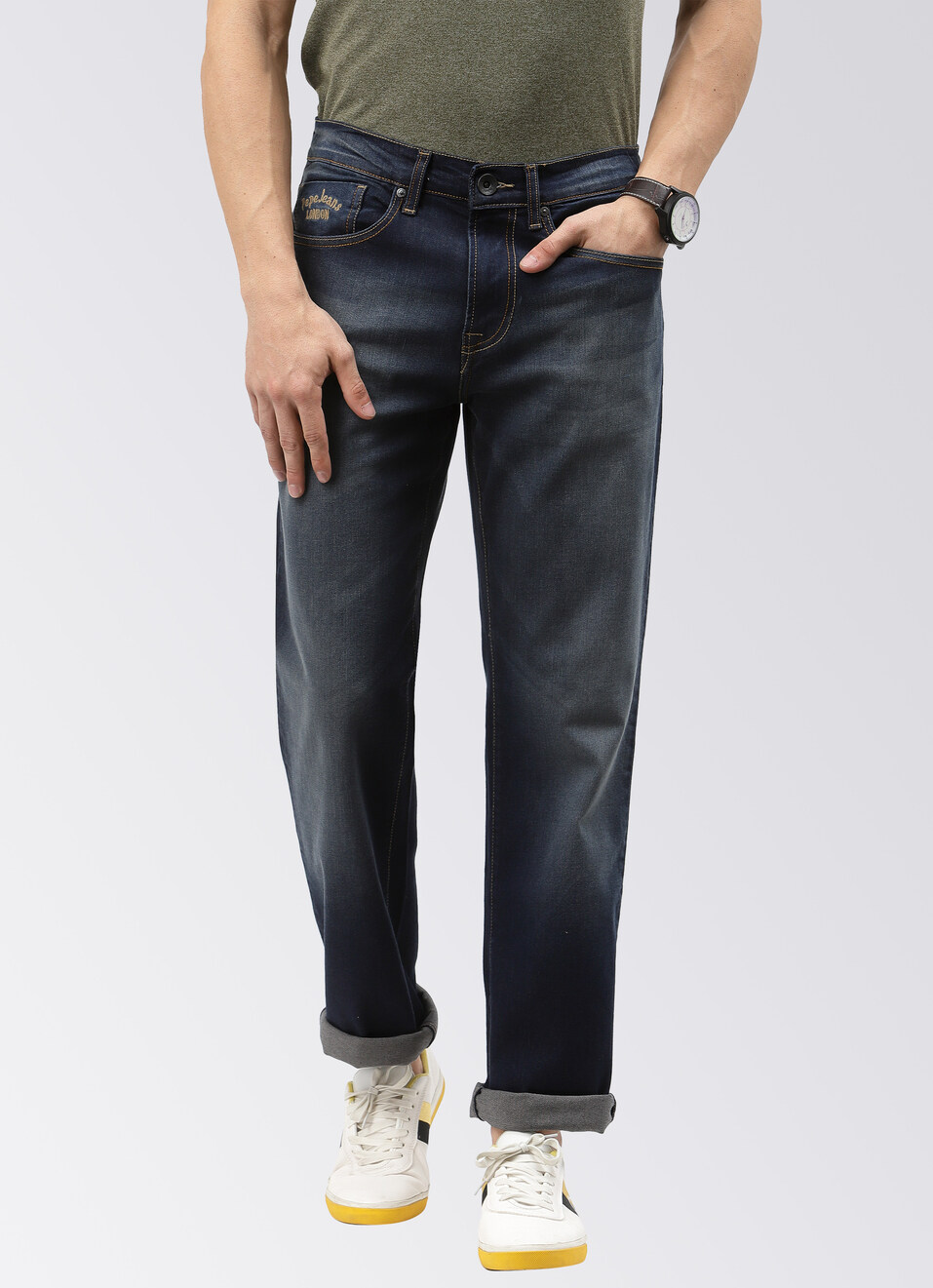 Kingston Relaxed Fit Mid Waist Straight Leg Jeans, , large image number 0