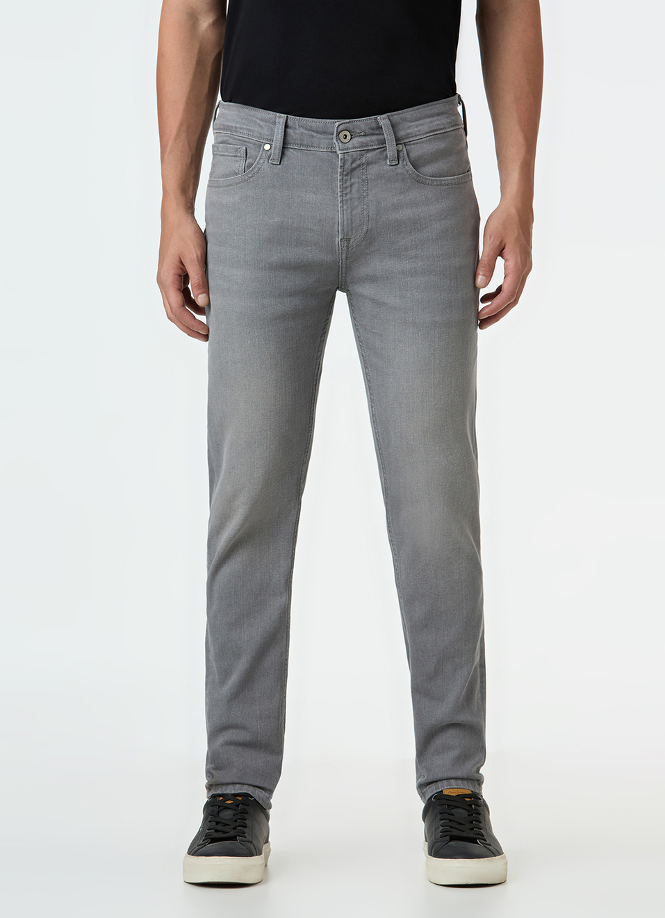 Men Grey Skinny Fit Ankle-length Stretchable Jeans, , large image number 2