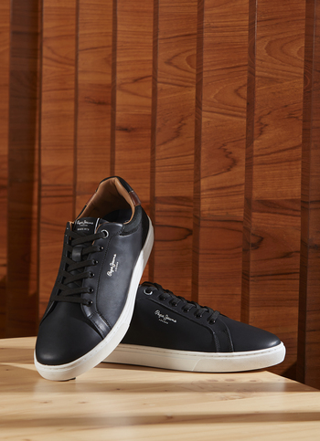 Kenton Court Black Cupsole Sneakers