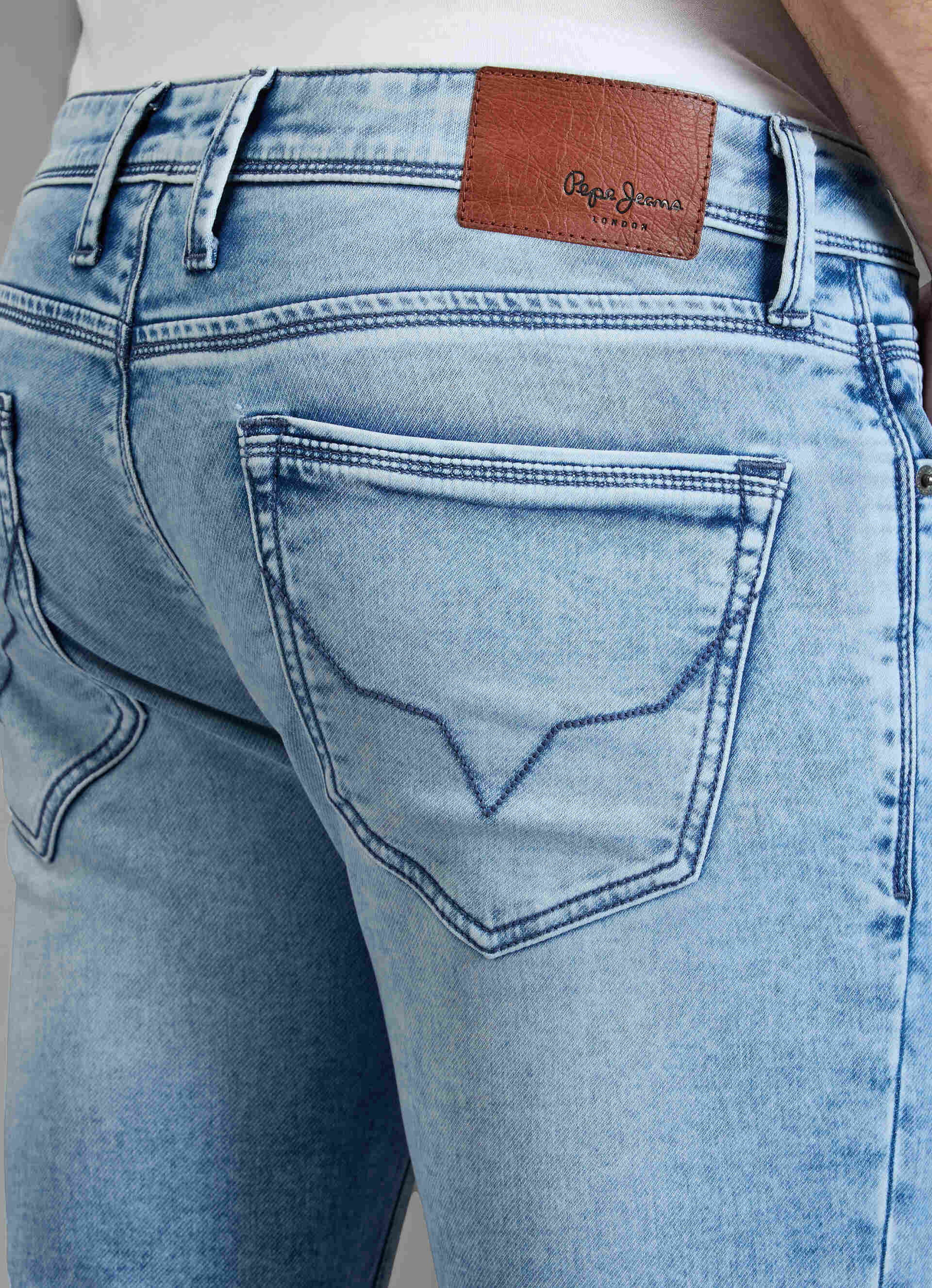 Men Blue Skinny Fit Mid Rise Stretchable Jeans, , large image number 9