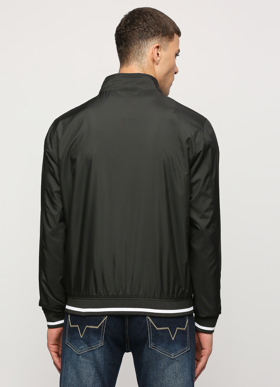 BLACK LIGHTWEIGHT FULL SLEEVE JACKET, , large image number 2