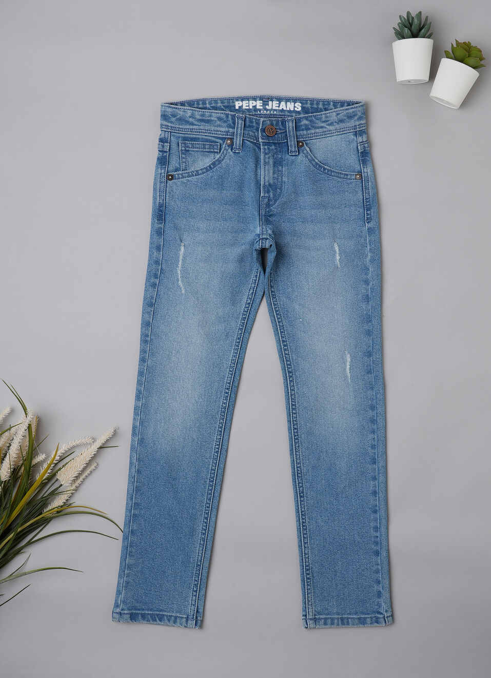Cashed Mid Waist Slim Fit Denim, , large image number 0