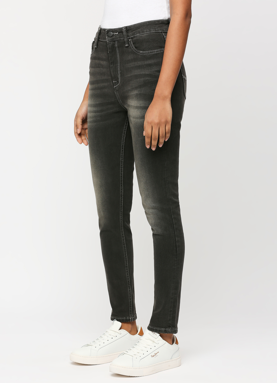 Dion Black High Waist Skinny Fit Jeans, , large image number 3