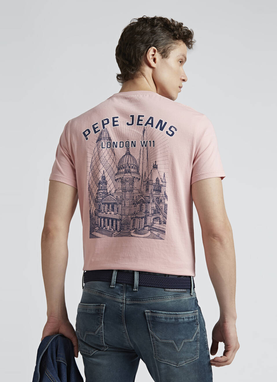 Pink Back Print Short Sleeve T-shirt, , large image number 0