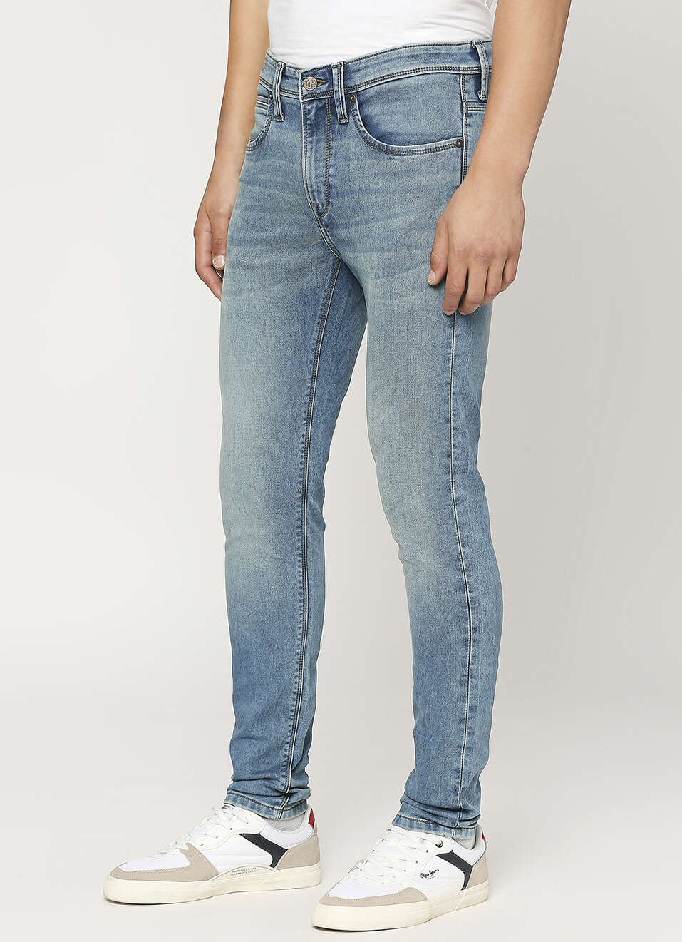 Chinox Blue Mid Rise Regular Fit Jeans, , large image number 5