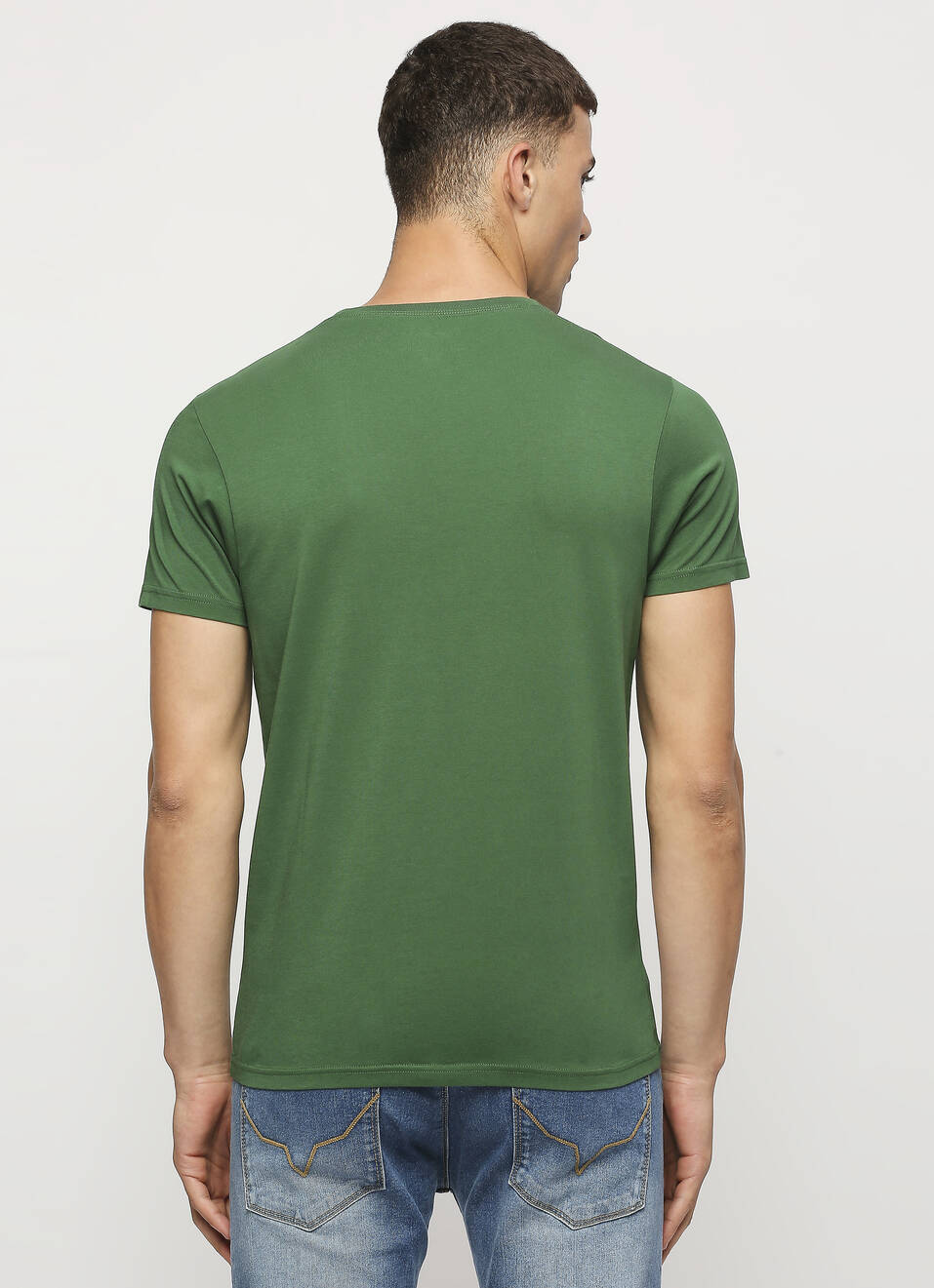 Green Printed Short Sleeve Tee, , large image number 2