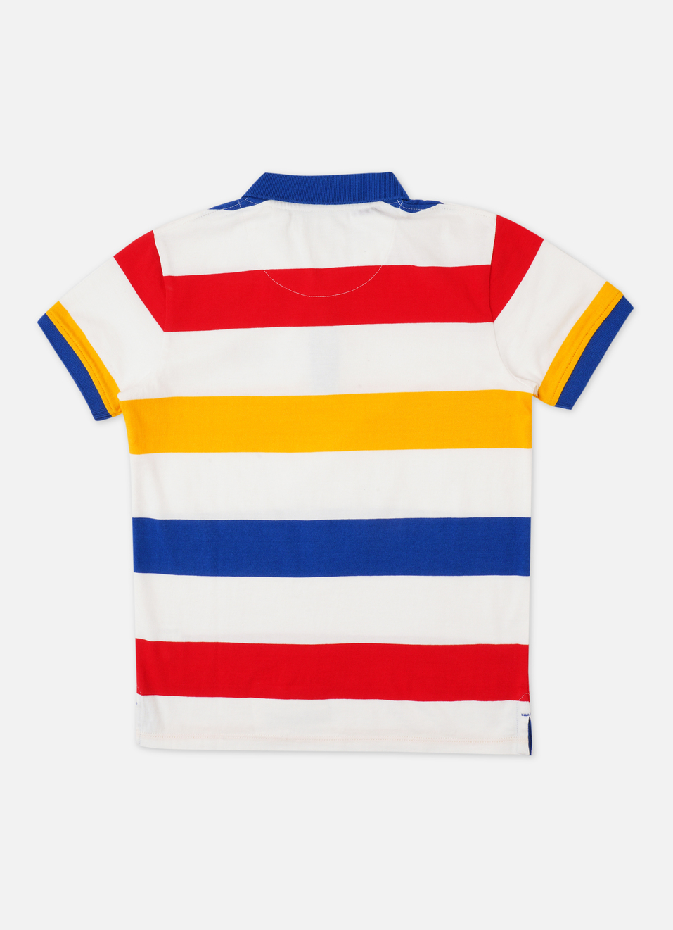 Boys Blue Stripes Short Sleeve Polo, , large image number 1