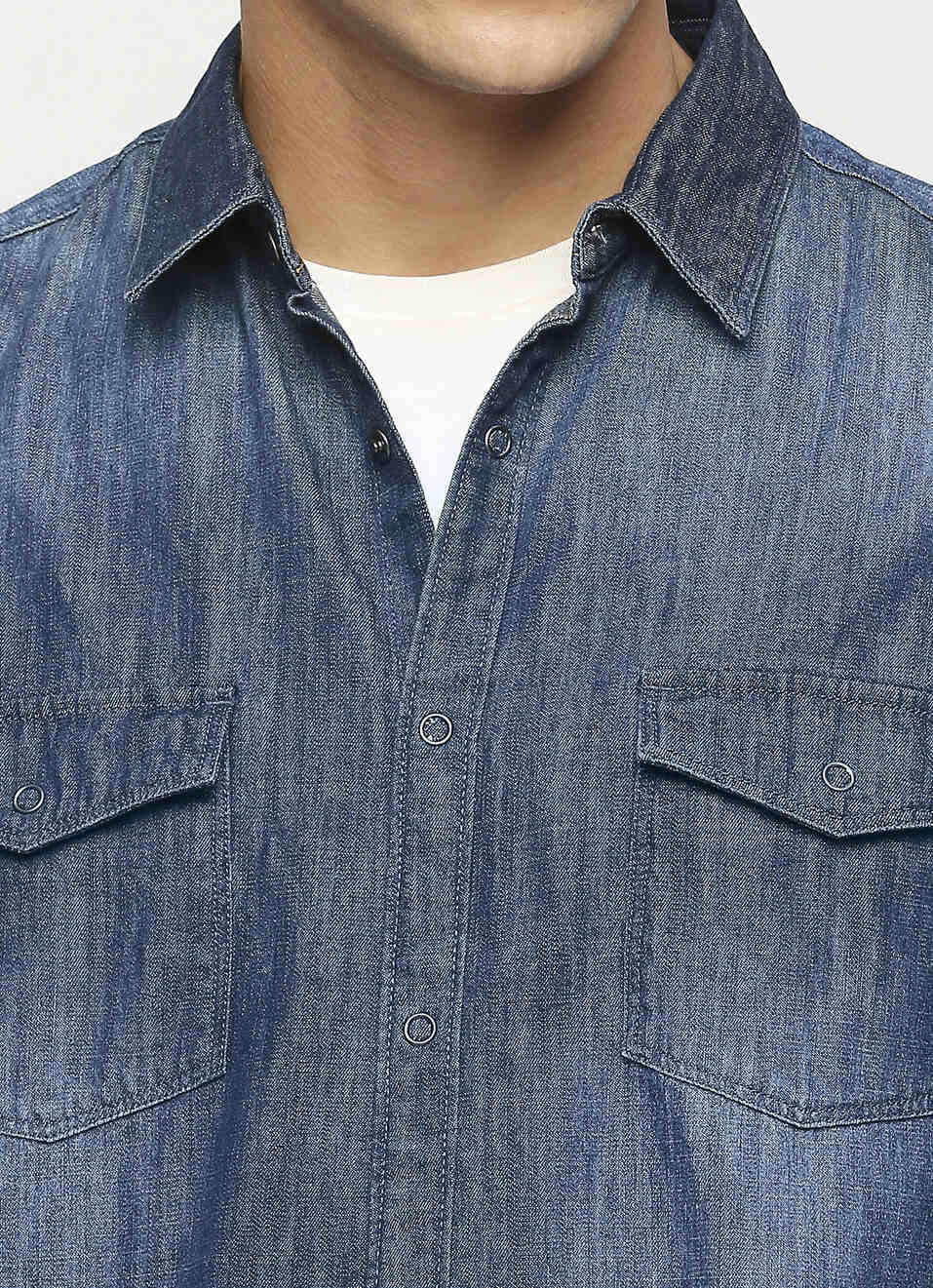 Blue Full Sleeve Denim Shirt, , large image number 4