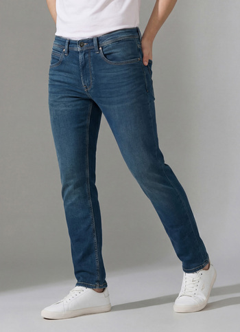 Men Green Mid Rise Slim Fit Gymindigo Jeans