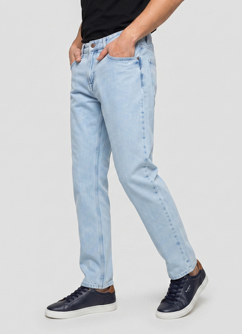 Men Blue Baggy Fit Stretchable Jeans