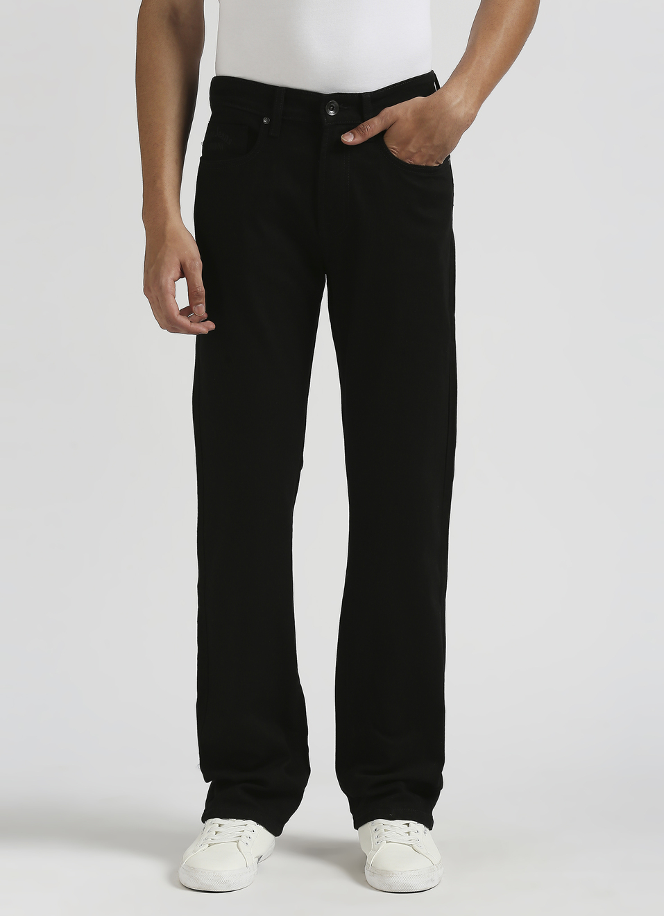 Kingston Blue Mid Rise Straight Fit Jeans, , large image number 0
