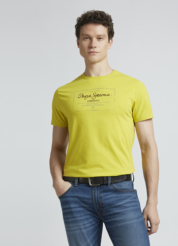 Yellow Graphic Print Short Sleeve T-shirt