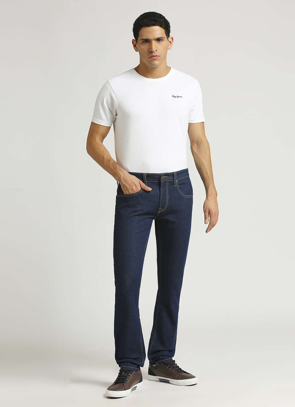 Vapour Raw Mid Rise Slim Fit Jeans, , large image number 1