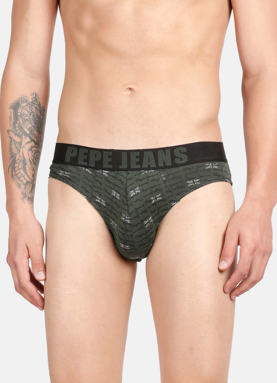 Green Printed Briefs, , large image number 1