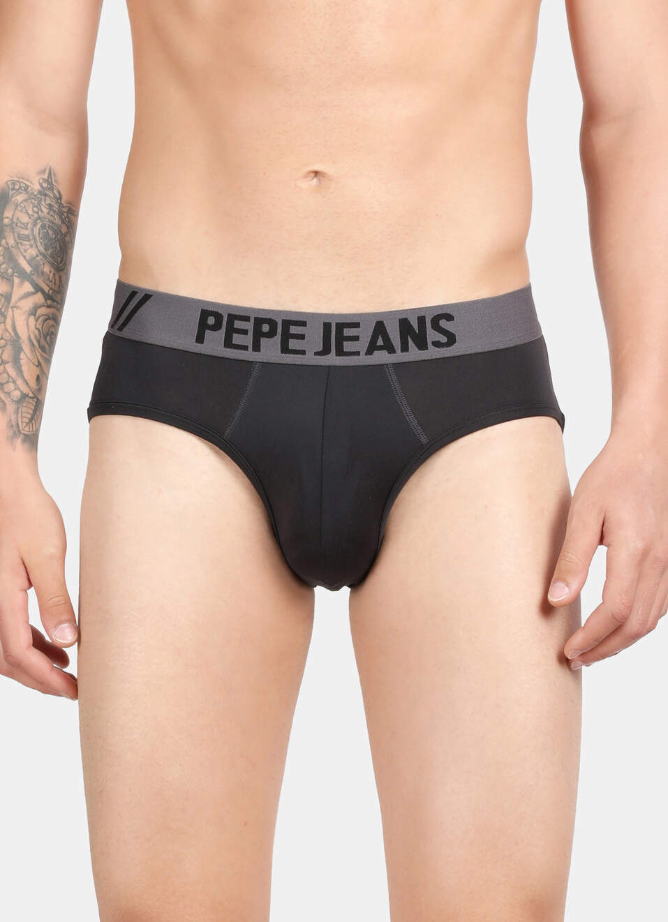 Olive Solid Stretch Briefs, , large image number 1