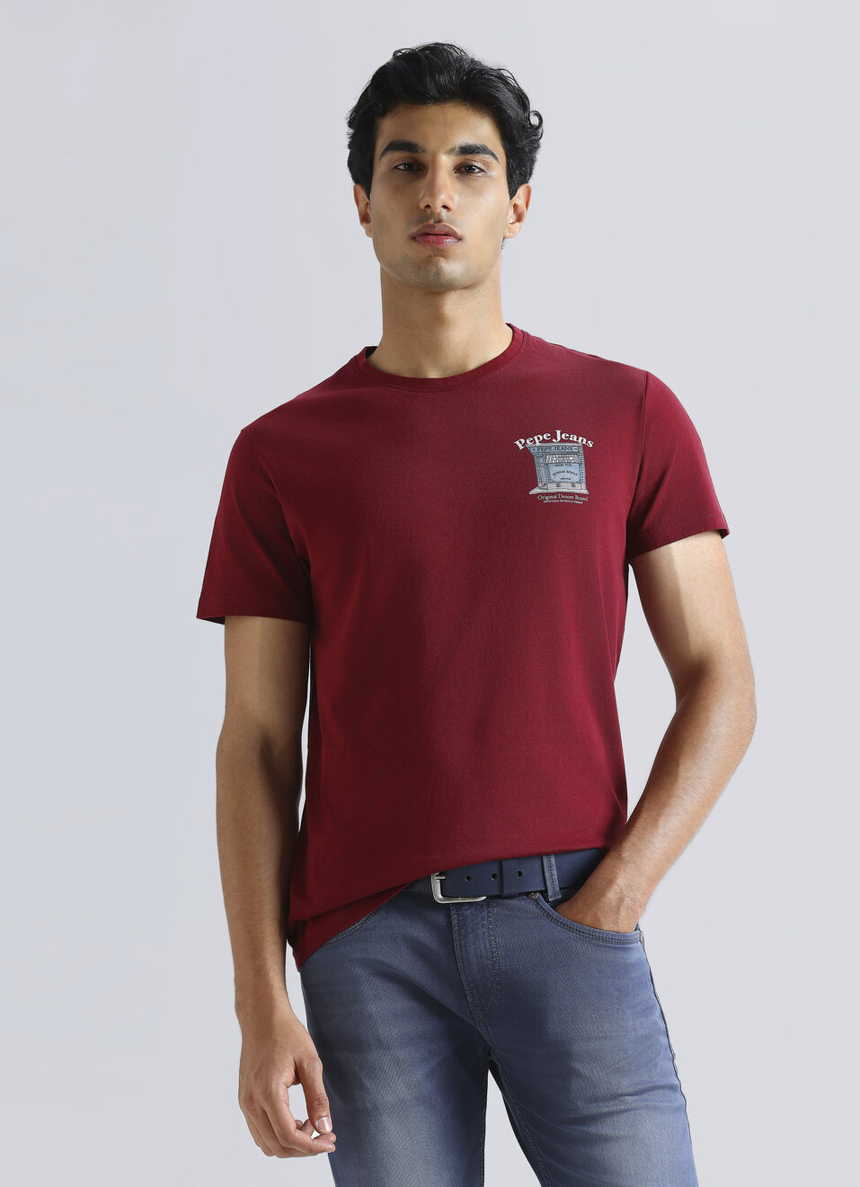 Red Graphic Print Short Sleeve T-shirt, , large image number 0