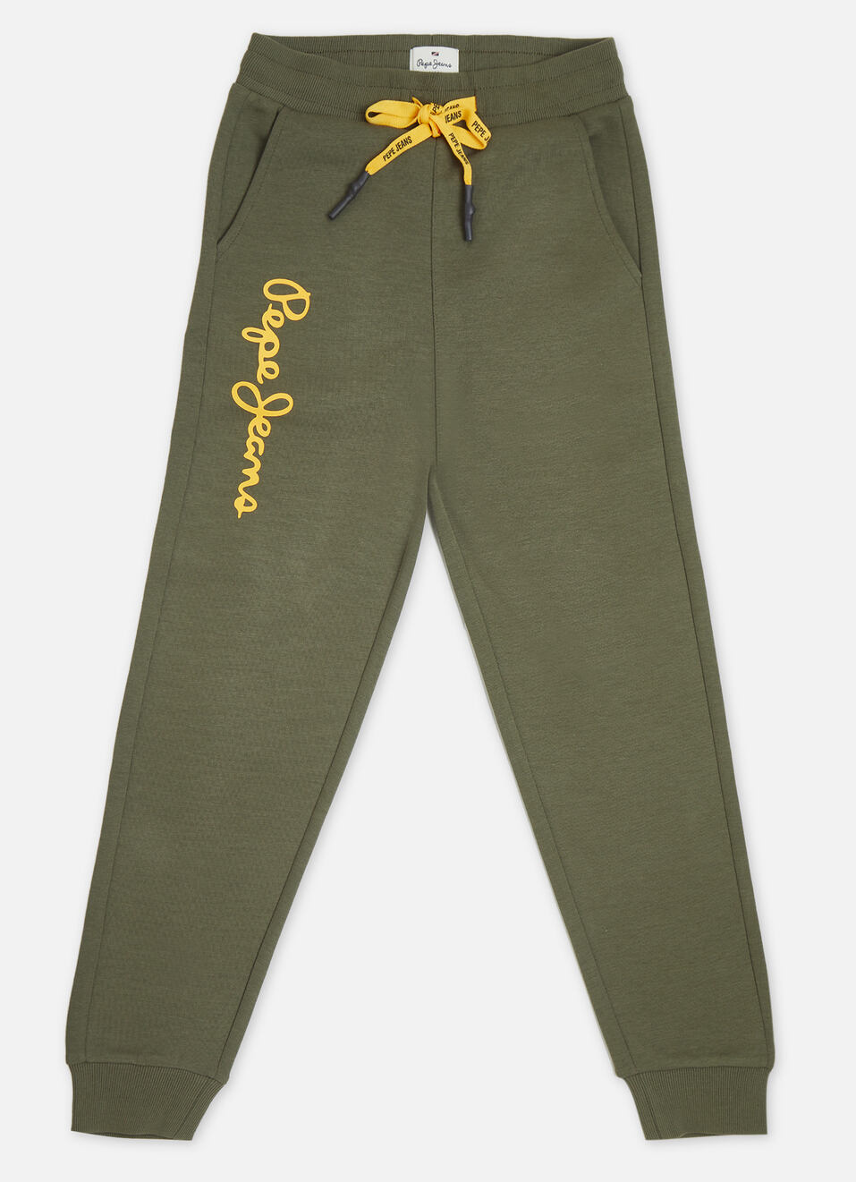Boys Green Ribbed Waist Knit Joggers, , large image number 0