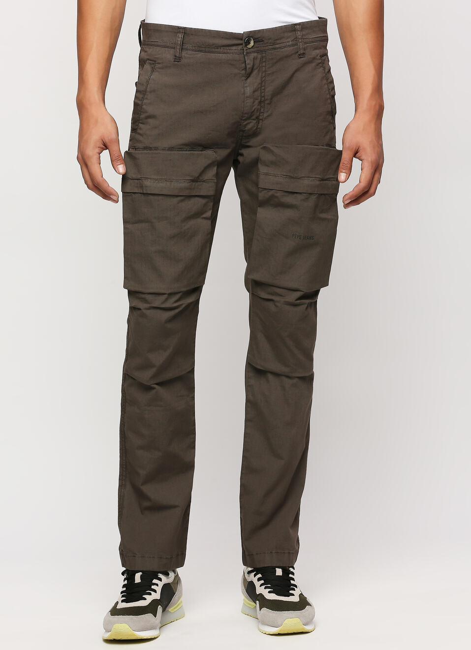 Cash Green Mid Rise Slim Fit Cargo Pants, , large image number 1