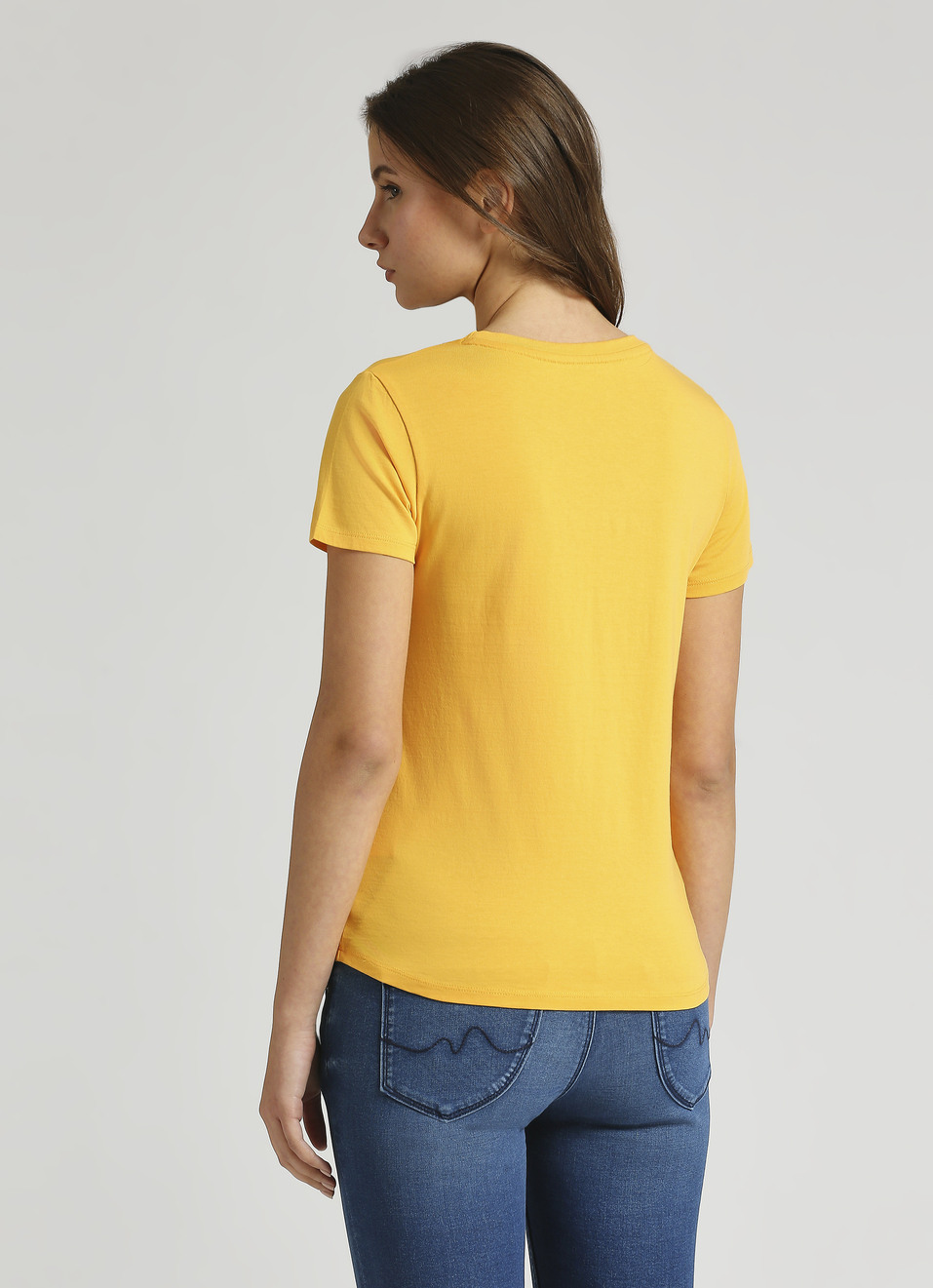 Yellow Spike Embroidery Short Sleeve T-shirt, , large image number 2