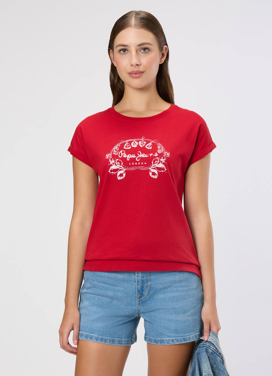 Women Red Graphic Print T-shirt, , large image number 0