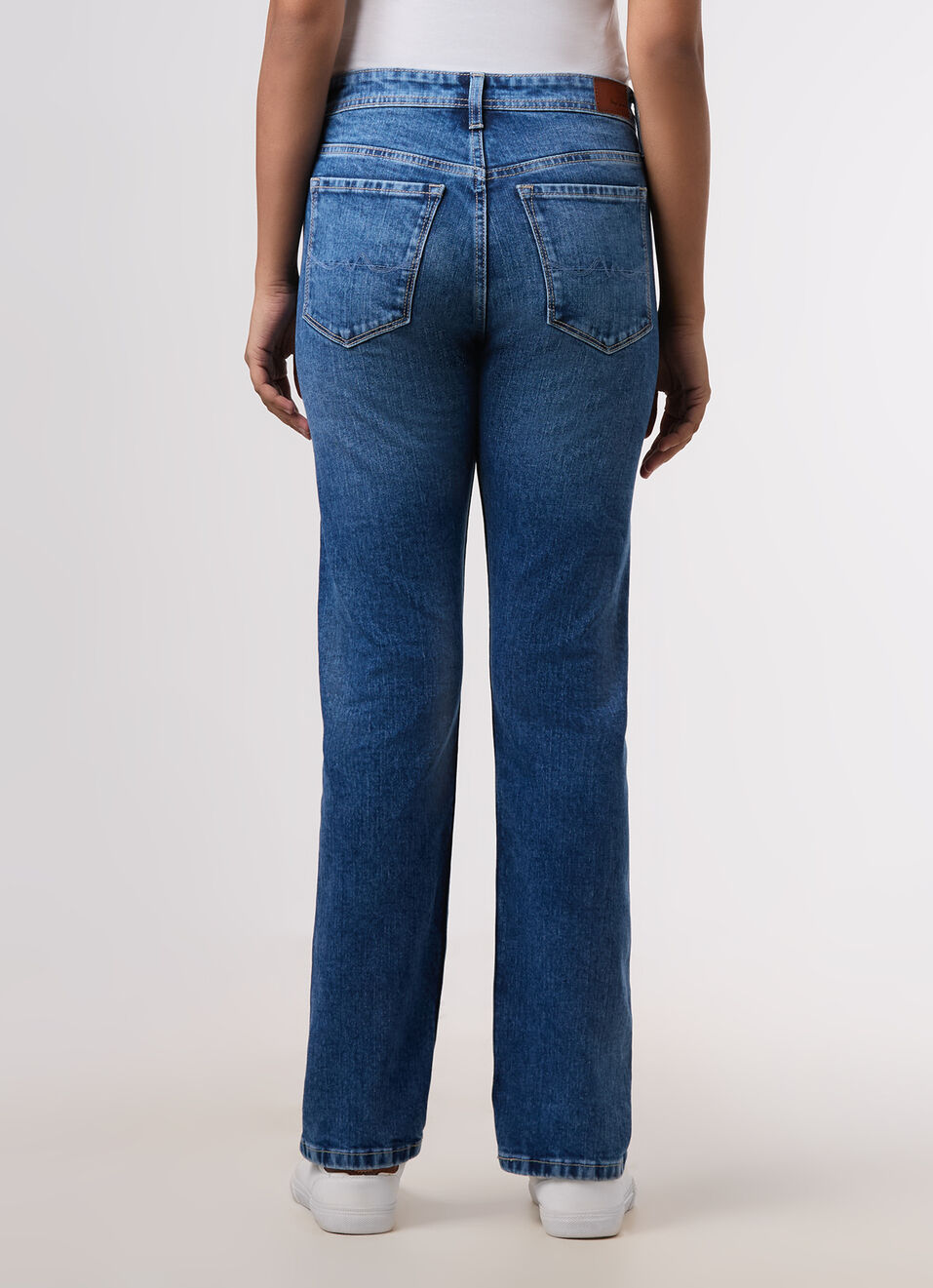 Women Blue High Rise Straight Stretchable Jeans, , large image number 2
