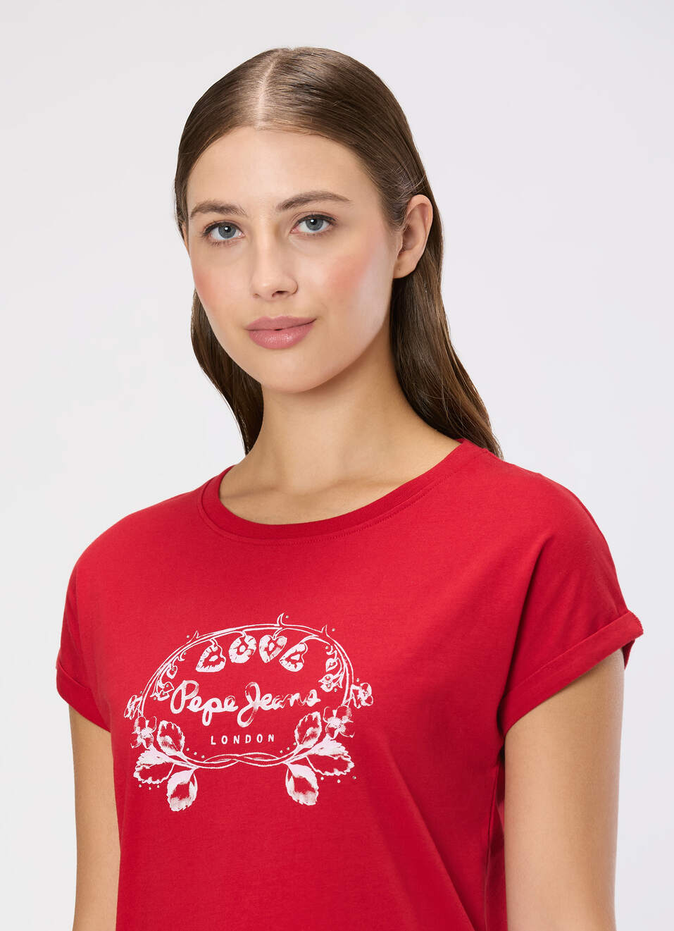 Women Red Graphic Print T-shirt, , large image number 4