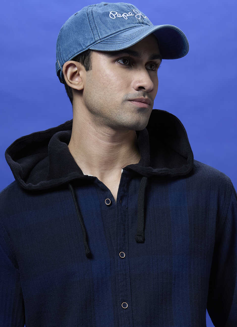 Navy Checked Full Sleeved Shirt, , large image number 4