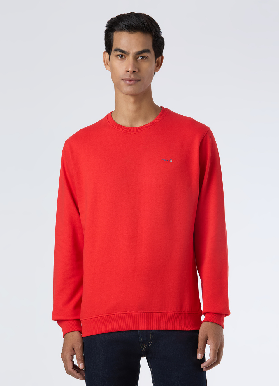 Men Red Embroidery Logo Sweatshirt, , large image number 1
