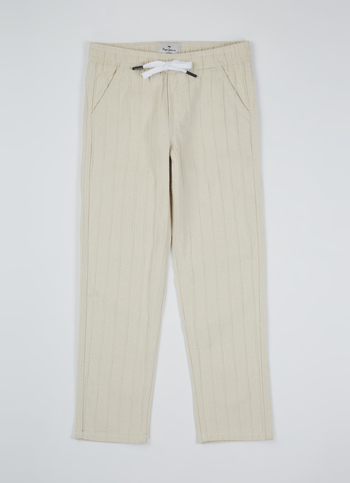 Boys Skater Ecru Mid Rise Straight Leg Jeans