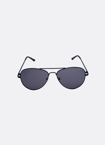 Black Uv-protected Aviator Sunglasses