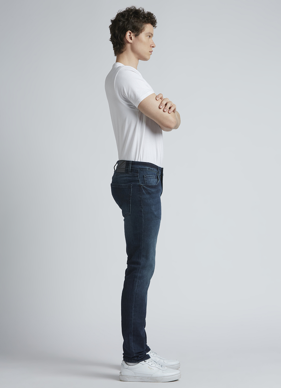 Vapour Blue Mid Rise Jeans, , large image number 6
