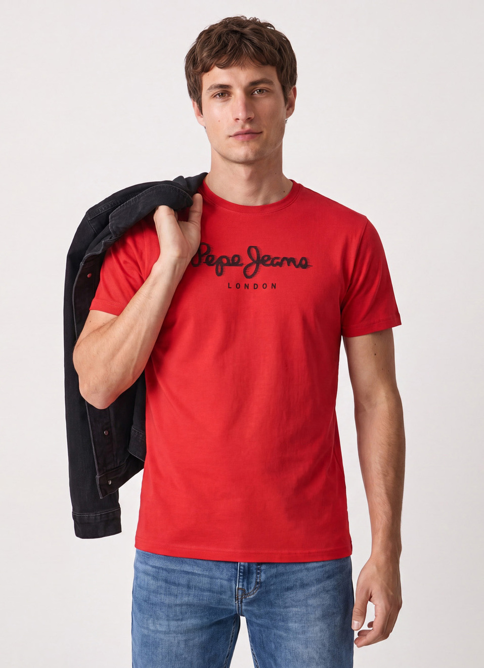 Men Red Printed Slim Fit Short Sleeve T-shirt, , large image number 1
