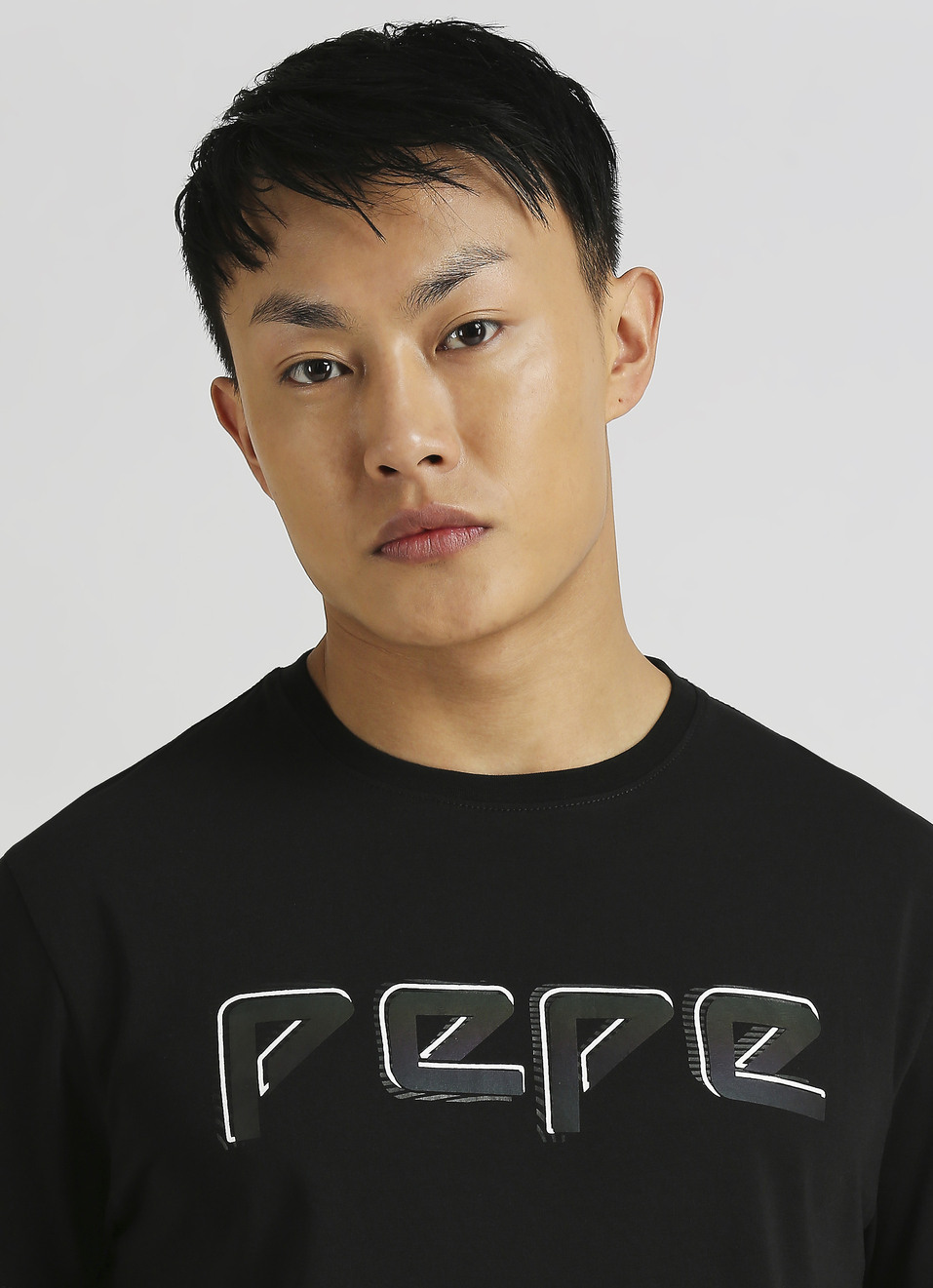Black Gel Print Short Sleeve T-shirt, , large image number 4