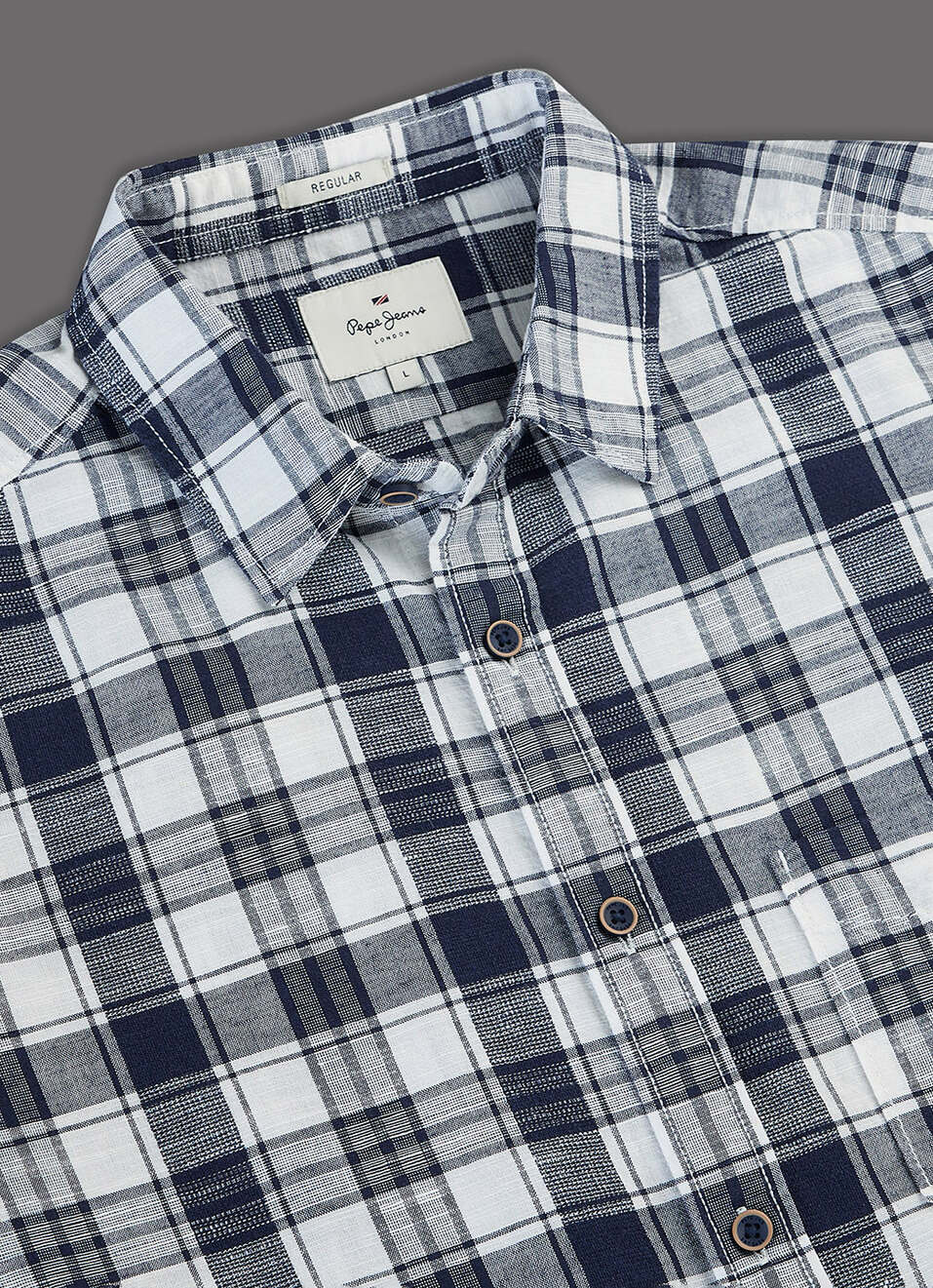 Men Blue Checked Regular Fit Full Sleeve Casual Shirt, , large image number 3