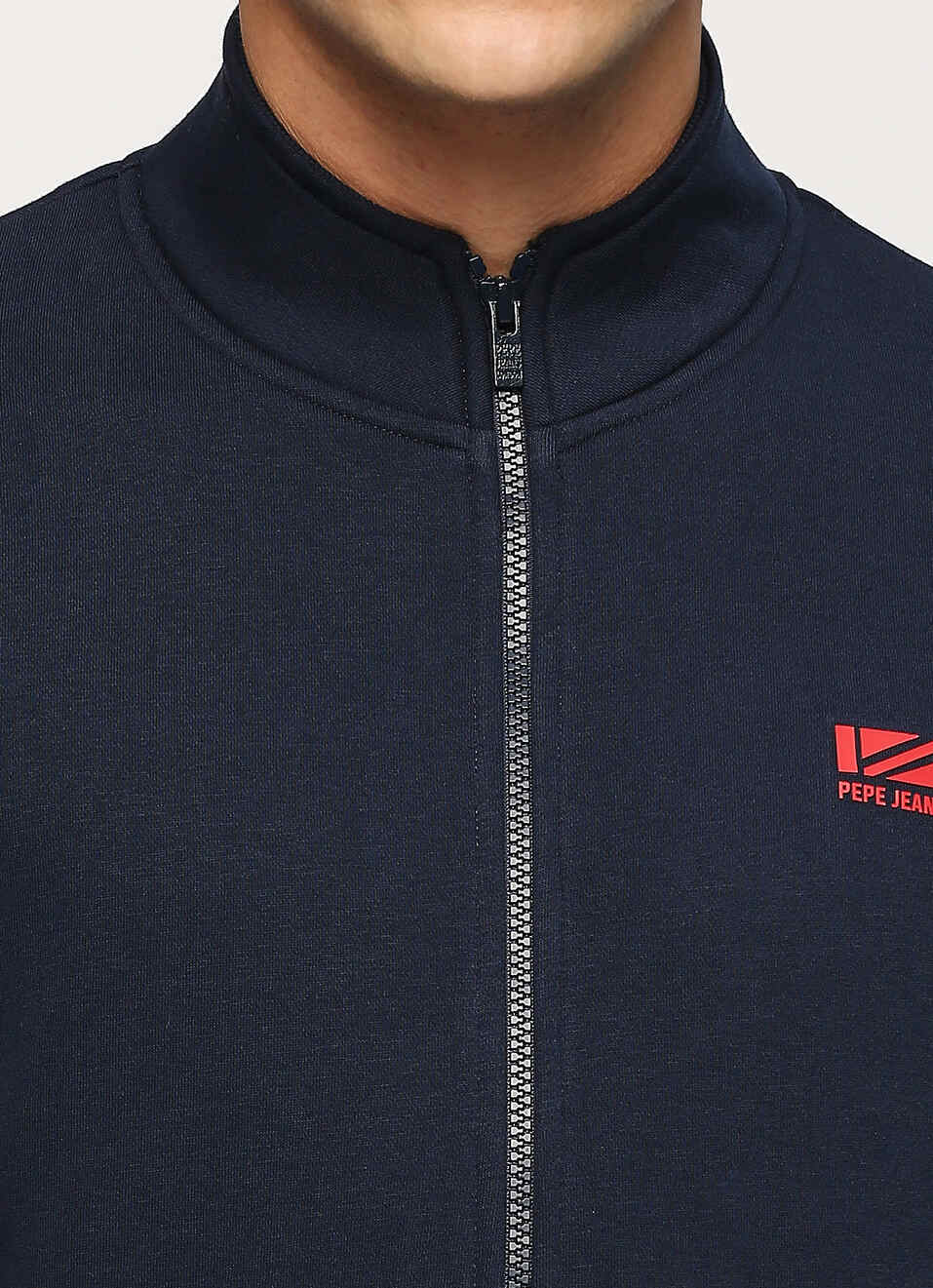 Solid Red Zip Thru Sweatshirt, , large image number 4