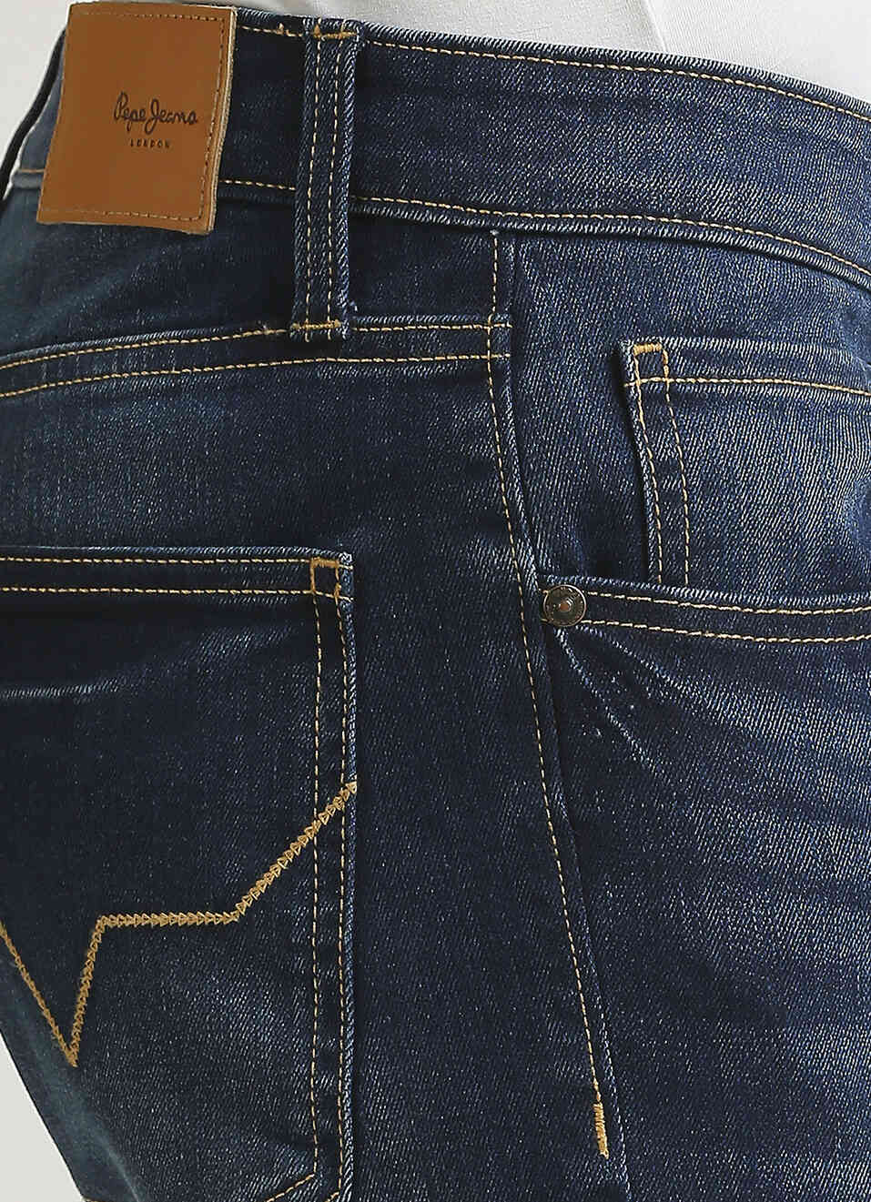 Vapour Dark Blue Mid Rise Slim Fit Jeans, , large image number 4