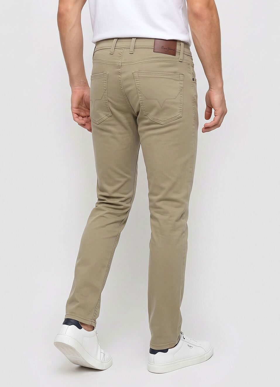Men Khaki Slim Fit Stretchable Jeans, , large image number 3