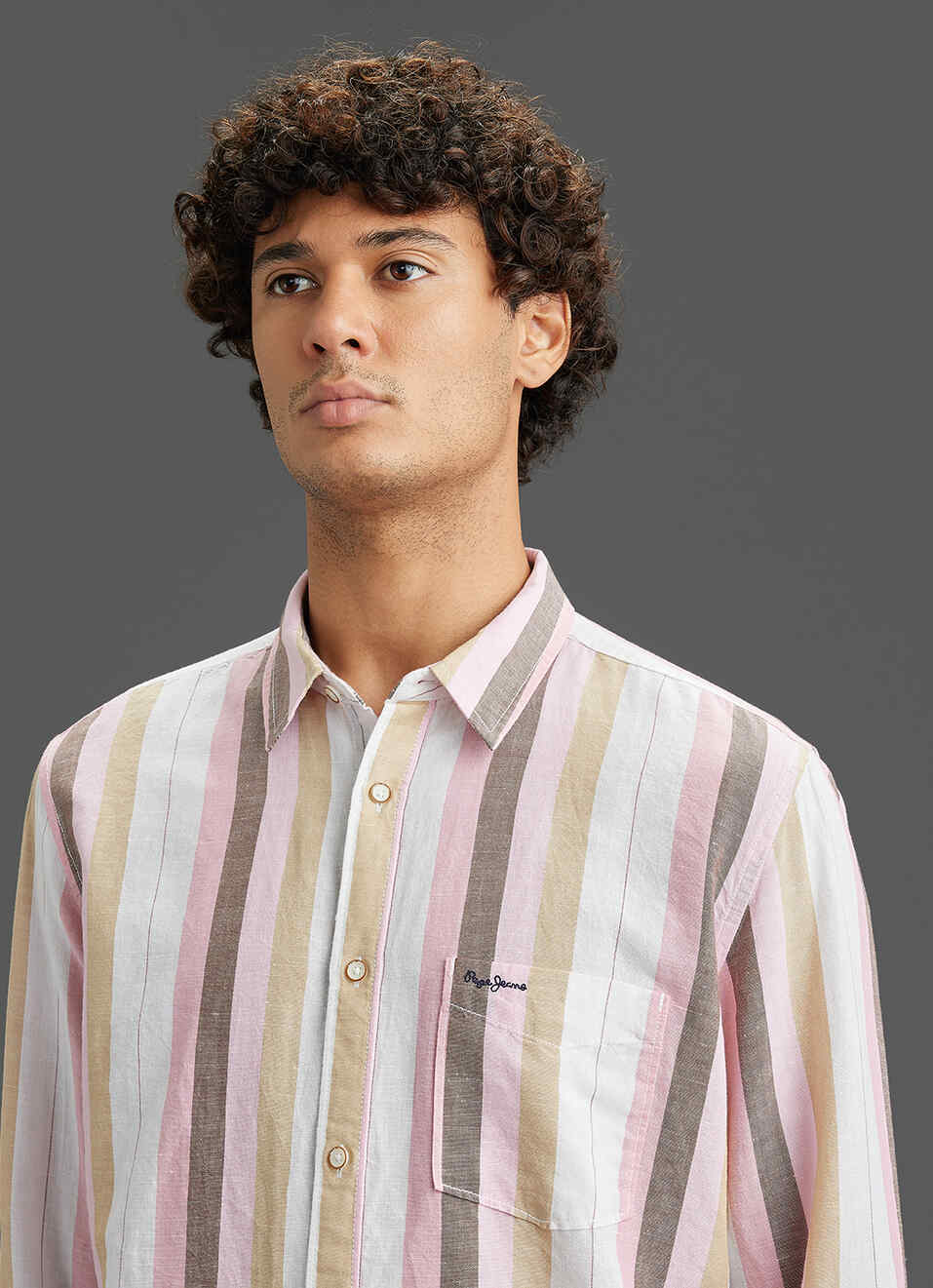 Men Pink Multi-stripe Regular Fit Shirt, , large image number 4