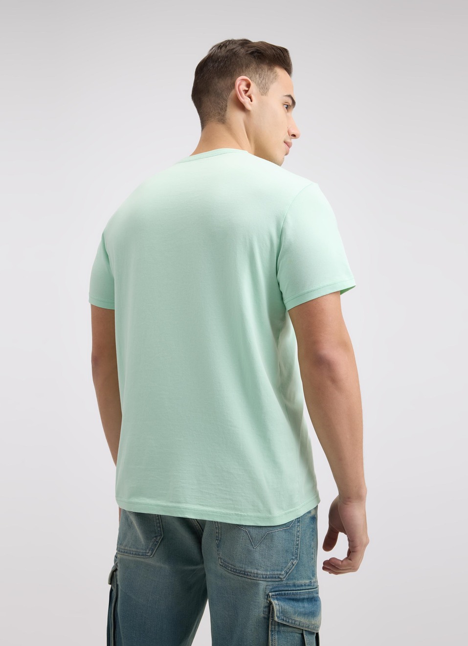 Men Green Graphic Print Short Sleeve T-shirt, , large image number 2