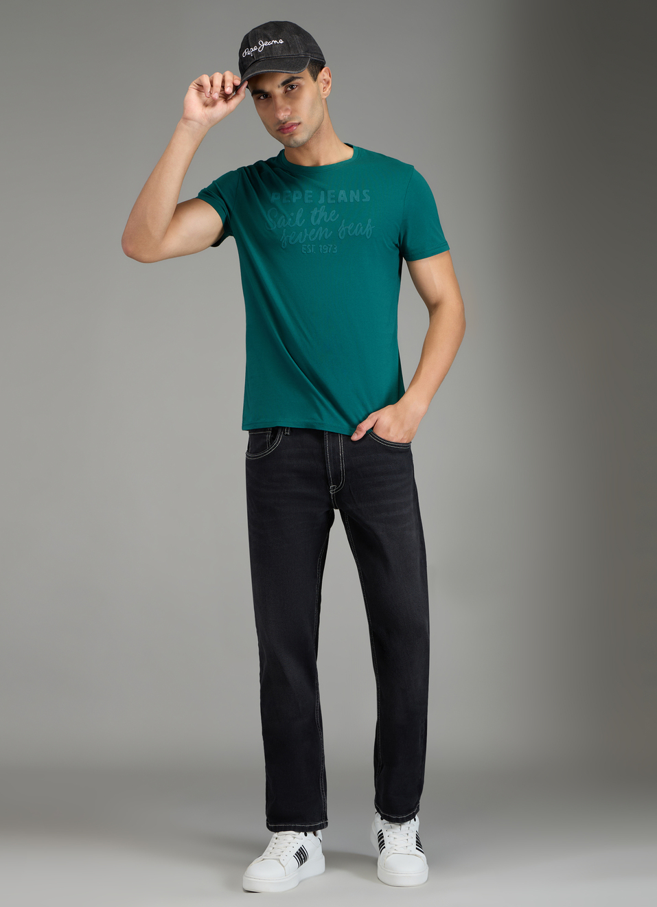 Men Green Graphic Slim Fit T-shirt, , large image number 5