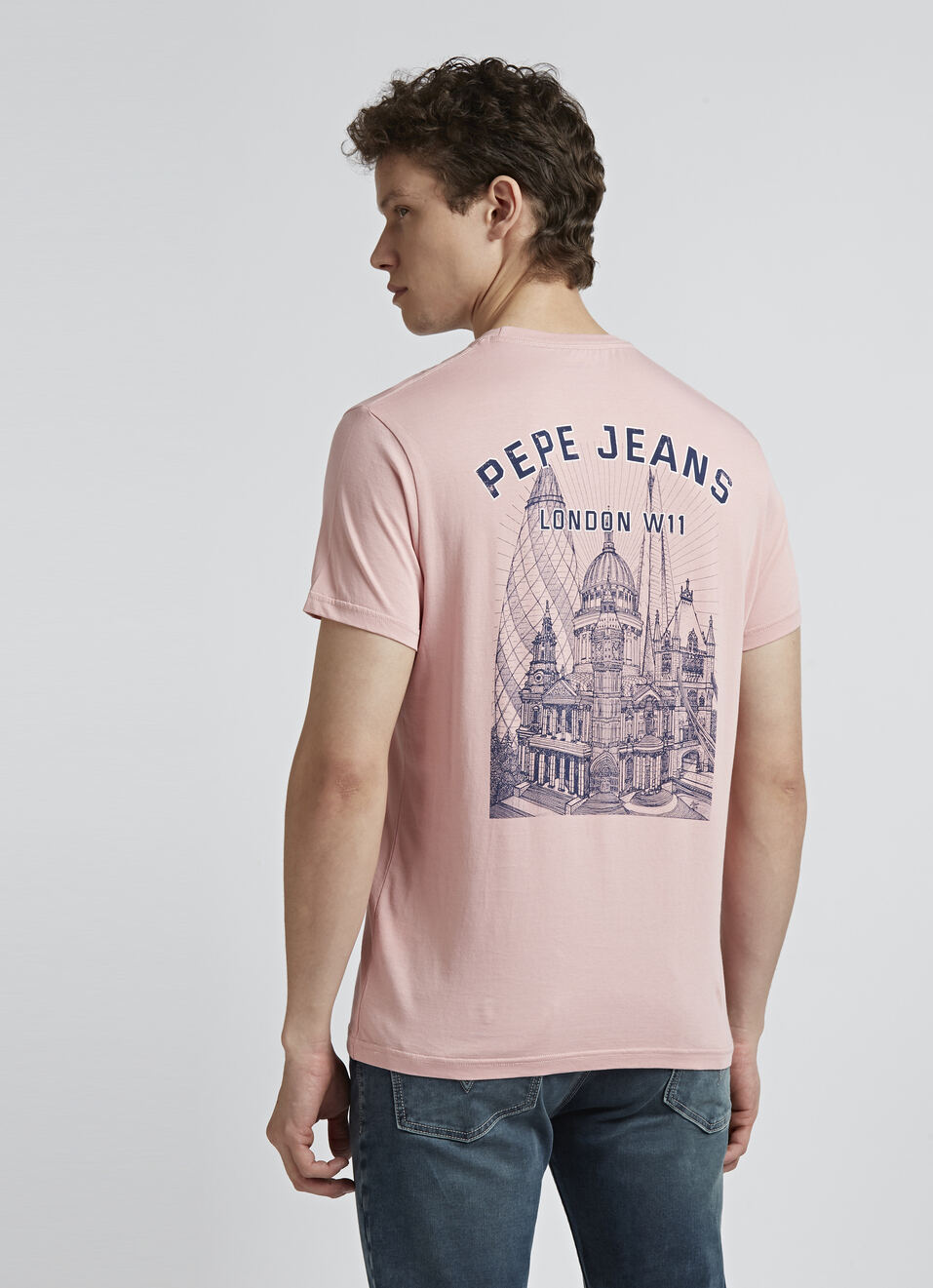 Pink Back Print Short Sleeve T-shirt, , large image number 2
