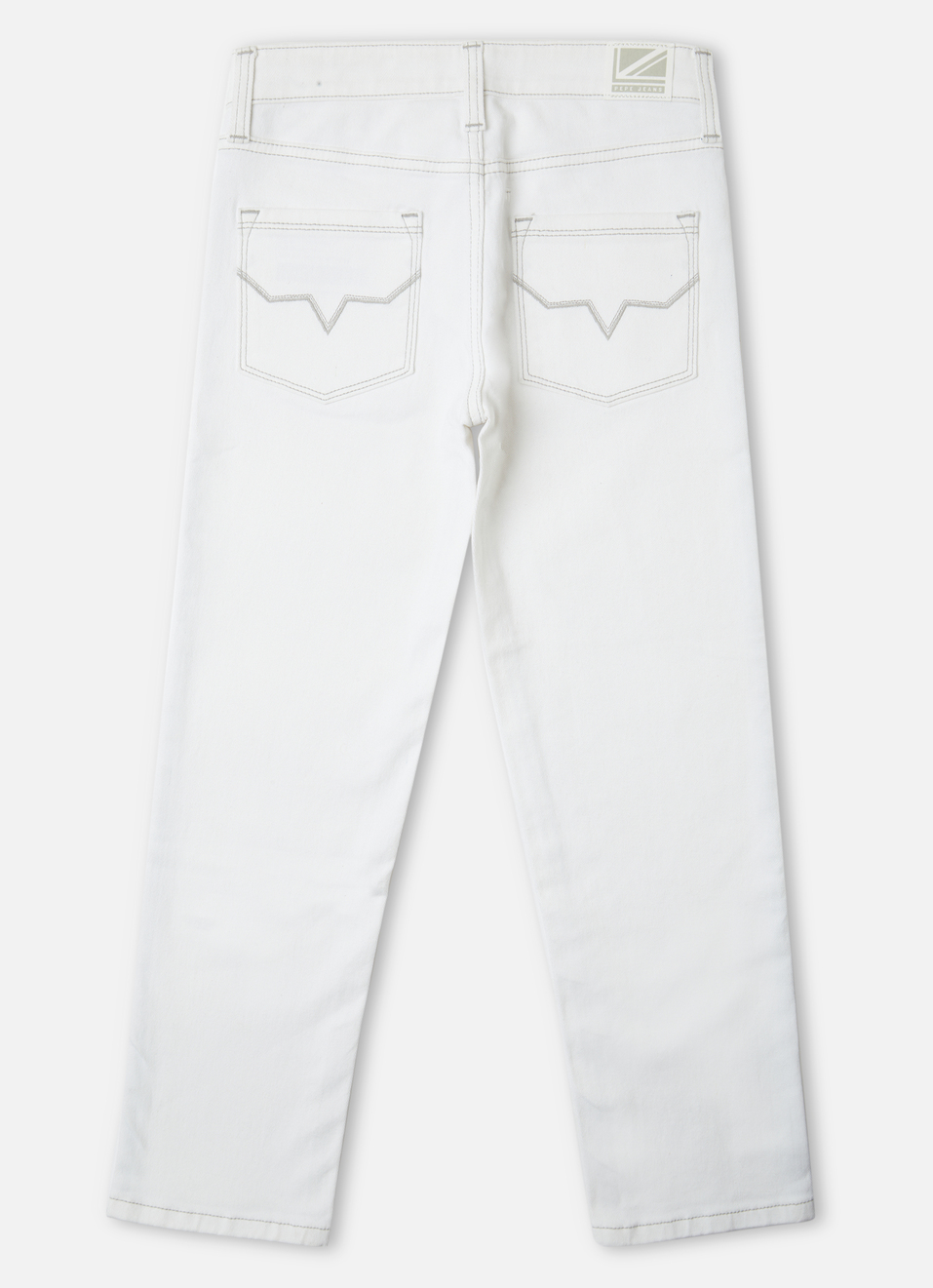 Boys Skater White Mid Rise Slim Fit Jeans, , large image number 1