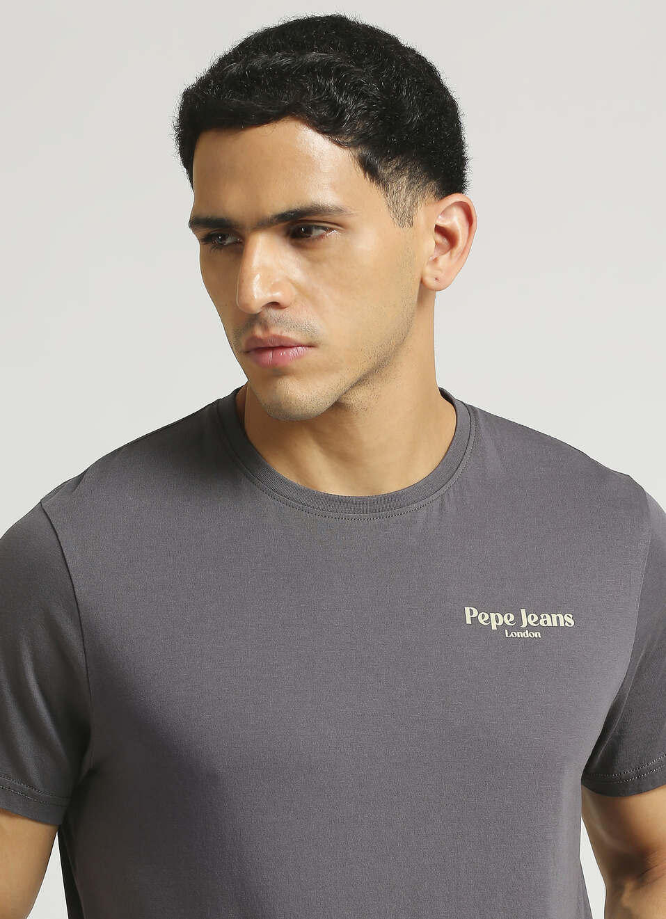Grey Back Print Short Sleeve T-shirt, , large image number 4