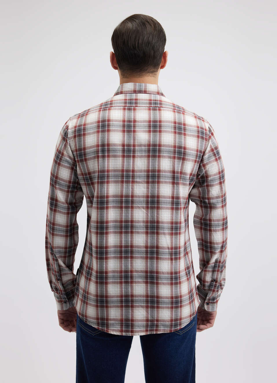 Men Red Check Full Sleeve Shirt, , large image number 2