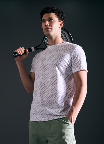 Men White All Over Print Short Sleeve T-shirt