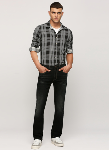 BLACK CHECKS FULL SLEEVE SHIRT