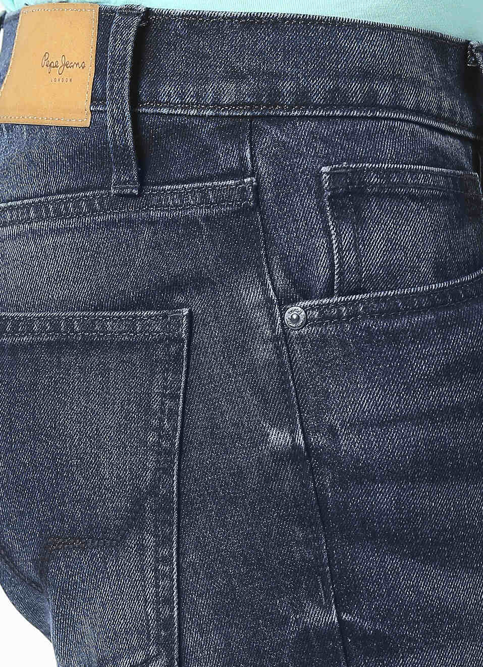 Vapour Dark Blue Mid Rise Slim Fit Jeans, , large image number 4