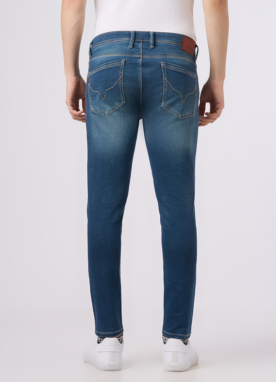 Men Blue Skinny Fit Ankle-length Gymindigo Jeans, , large image number 3