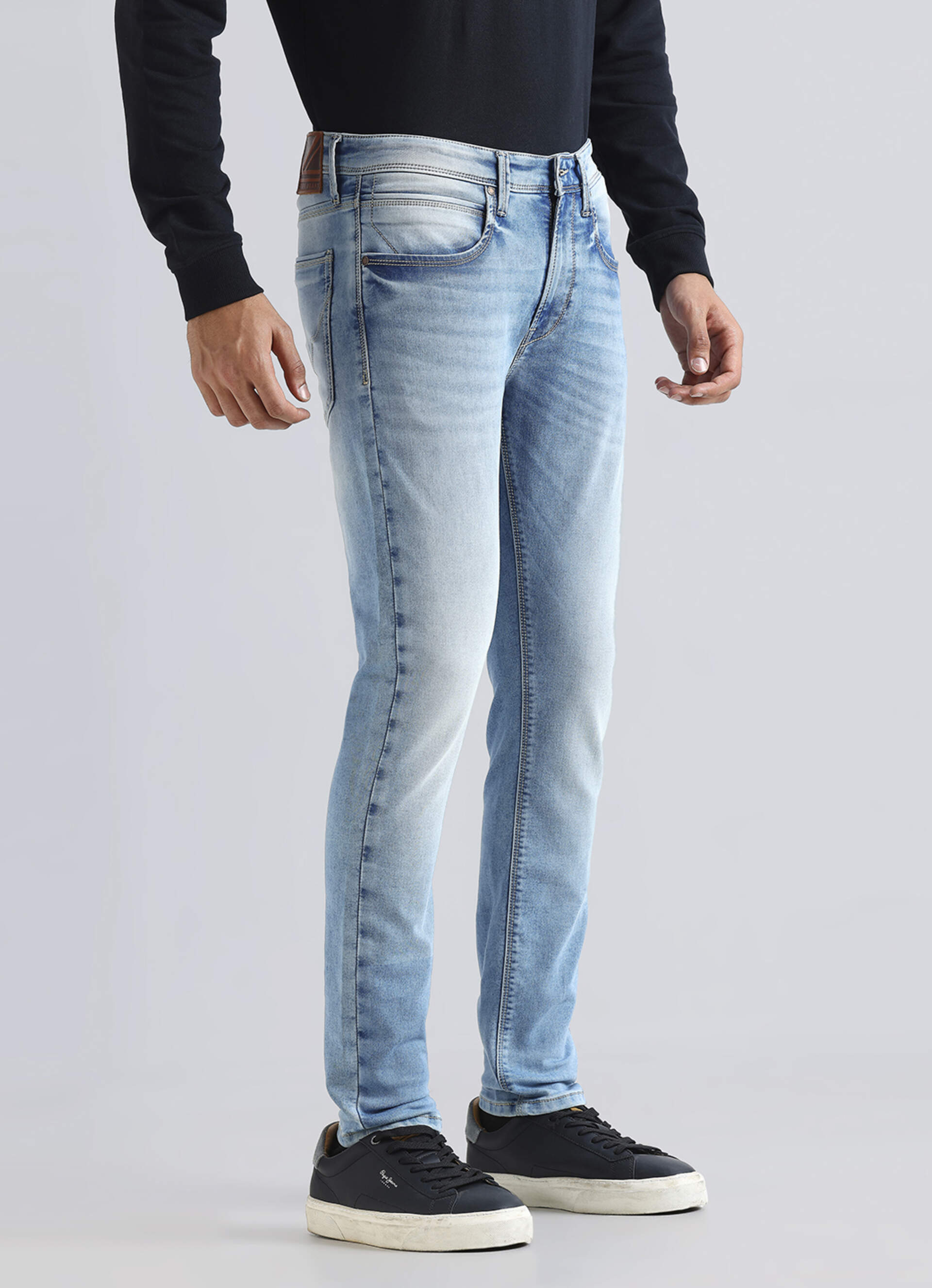 Chinox Blue Mid Waist Gymindigo Jeans, , large image number 8