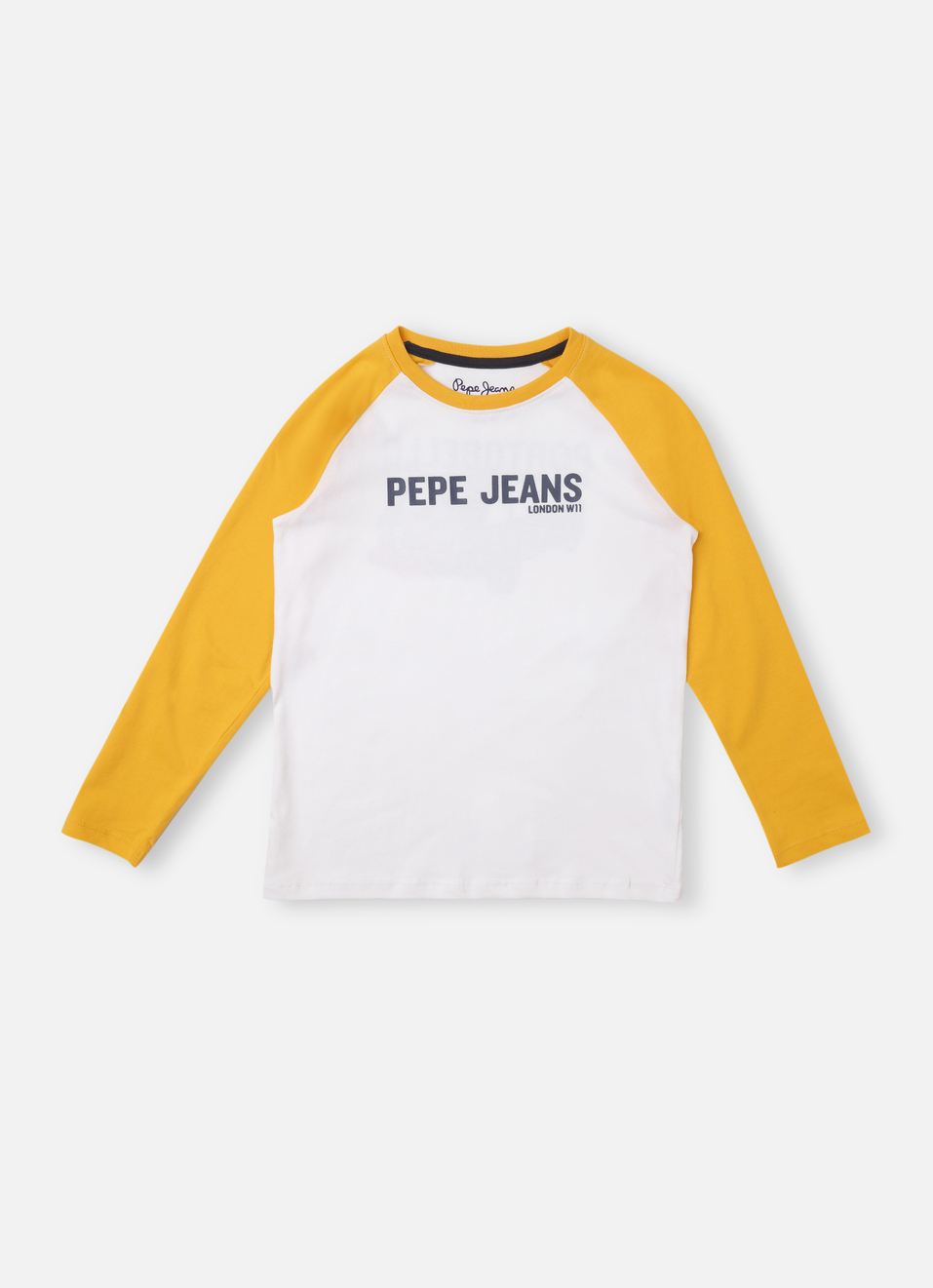 Boys Yellow Back Print Full Sleeve T-shirt, , large image number 1